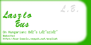 laszlo bus business card